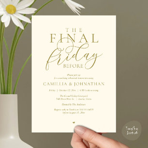 Invitación Cena de ensayo romántico “El último viernes antes”