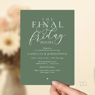 Invitación Cena de ensayo romántico “El último viernes antes”