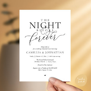 Invitación Cena de Ensayo Romántico “Noche Antes de Siempre”