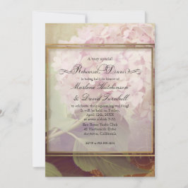 Invitación Cena de ensayo Rubor Pink Hydrangea Flor