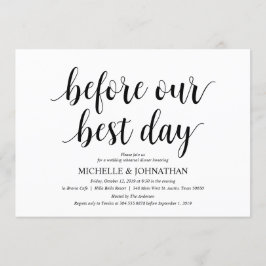 Invitación Cena de ensayo ruso Boda, blanco y negro