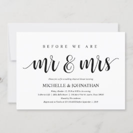 Invitación Cena de ensayo ruso Boda, blanco y negro