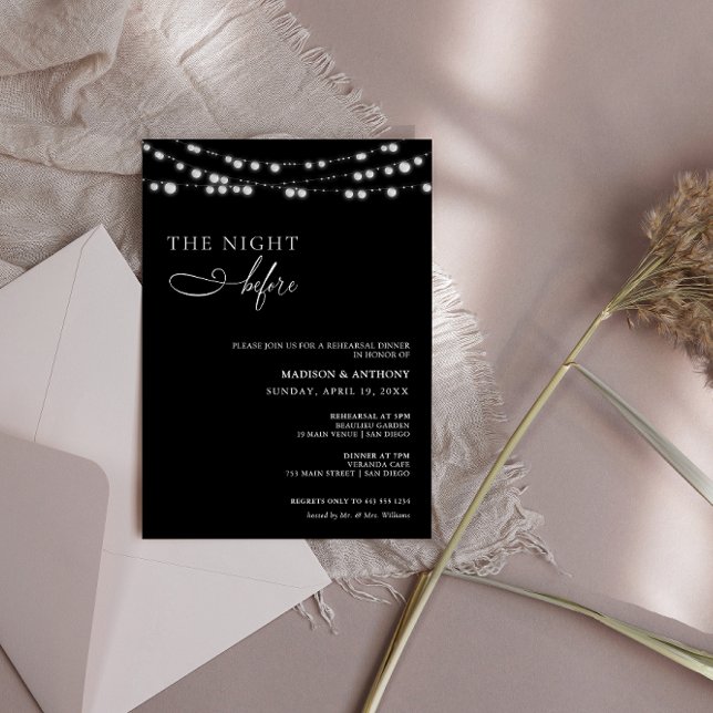 Invitación Cena de ensayo ruso negro (Subido por el creador)
