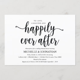 Invitación Cena de ensayo rustica de Boda Kraft invita a 2