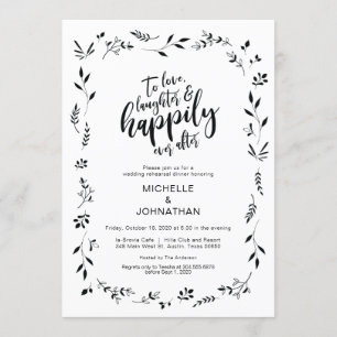 Invitación Cena de ensayo simple Boda floral invita