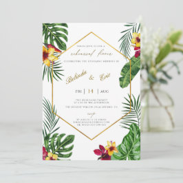 Invitación Cena de ensayo tropical de Luau en Hawái