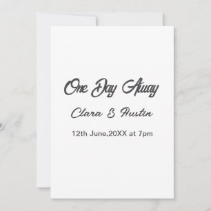 Invitación Cena de ensayo Un día antes de la noche