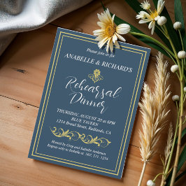 Invitación Cena de ensayo victoriana elegante