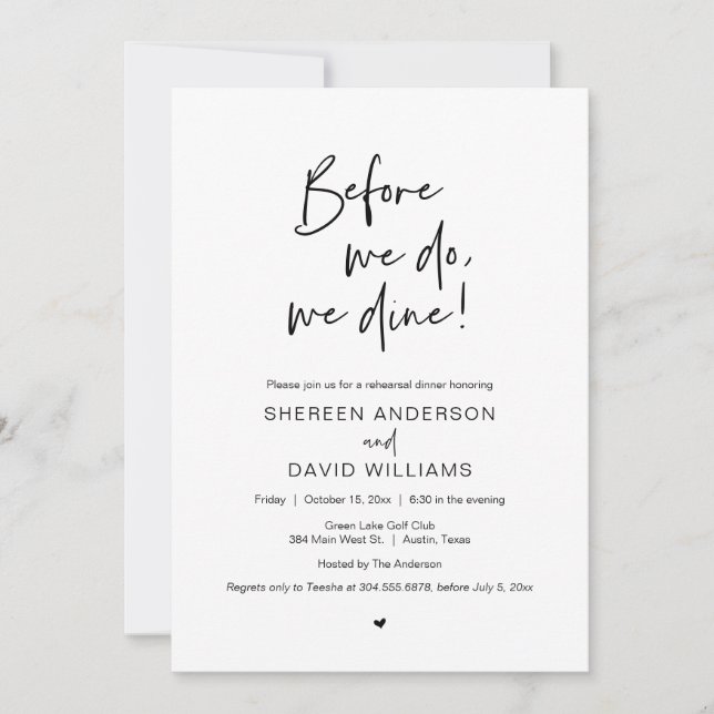 Invitación Cena De Ensayos, Antes De Que Lo Hagamos, Vemos In (Anverso)