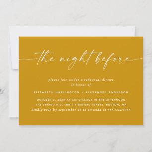 Invitación Cena de Ensayos de Otoño Amarillo. Noche antes