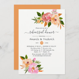 Invitación Cena de Ensayos Florales de Boda Primaria