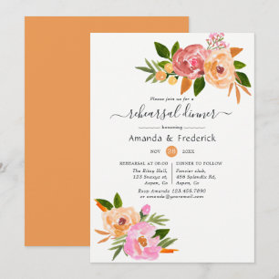 Invitación Cena de Ensayos Florales de Boda Primaria