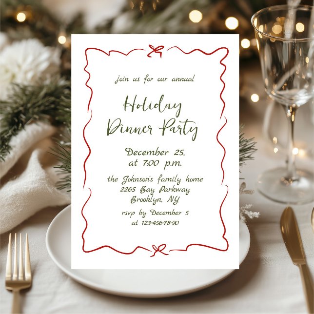 Invitación Cena de feriado de Navidades caprichosos (Subido por el creador)