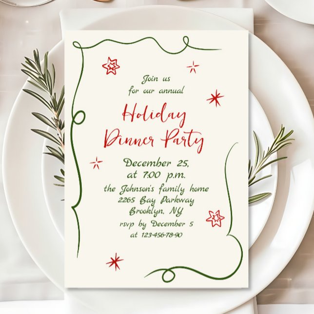 Invitación Cena de feriado de Navidades caprichosos (Subido por el creador)