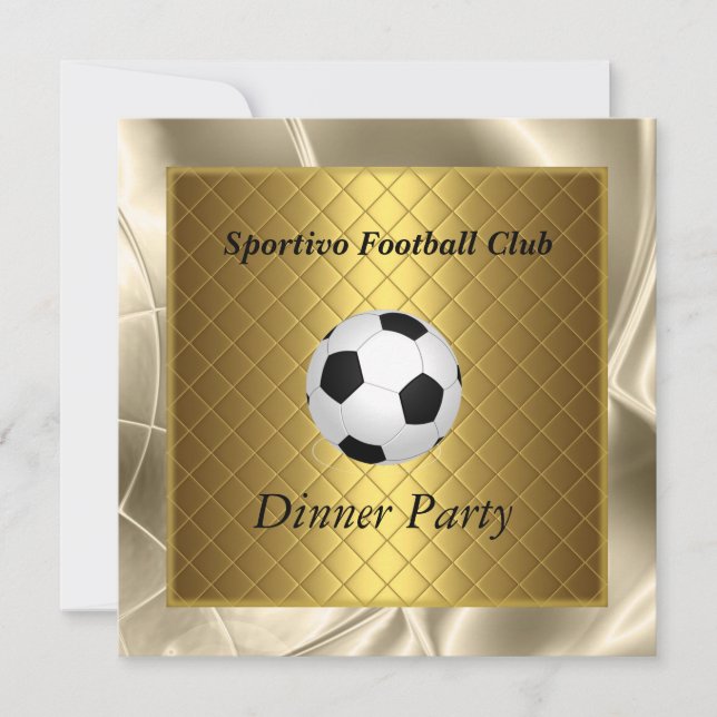 Invitación Cena de fútbol partido de fútbol (Anverso)