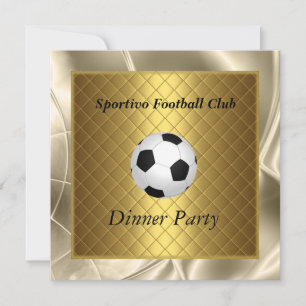 Invitación Cena de fútbol partido de fútbol
