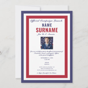 Invitación Cena de gala oficial de campaña de candidato polít