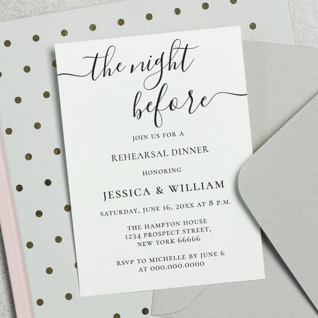 Invitación Cena De Guión minimalista Y Elegante (Subido por el creador)