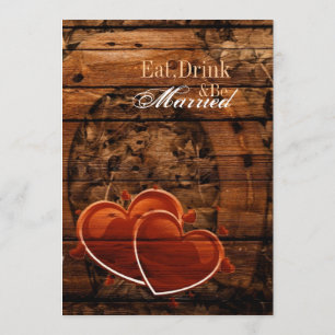 Invitación Cena de herradura del ensayo de la boda del