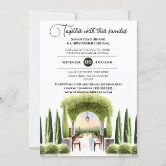 Invitación Cena de invierno ensayo italiano al aire libre