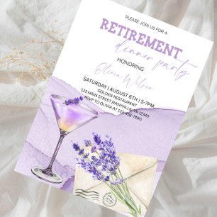 Invitación Cena de Jubilación Elegante - ¡Salud por la Jubila