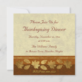 Invitación Cena de la acción de gracias