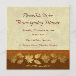 Invitación Cena de la acción de gracias