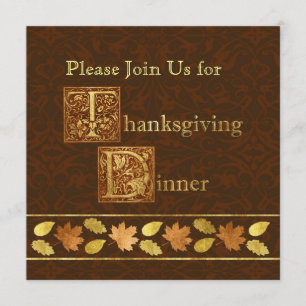 Invitación Cena de la acción de gracias