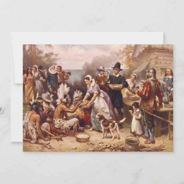 Invitación Cena de la acción de gracias (Anverso)