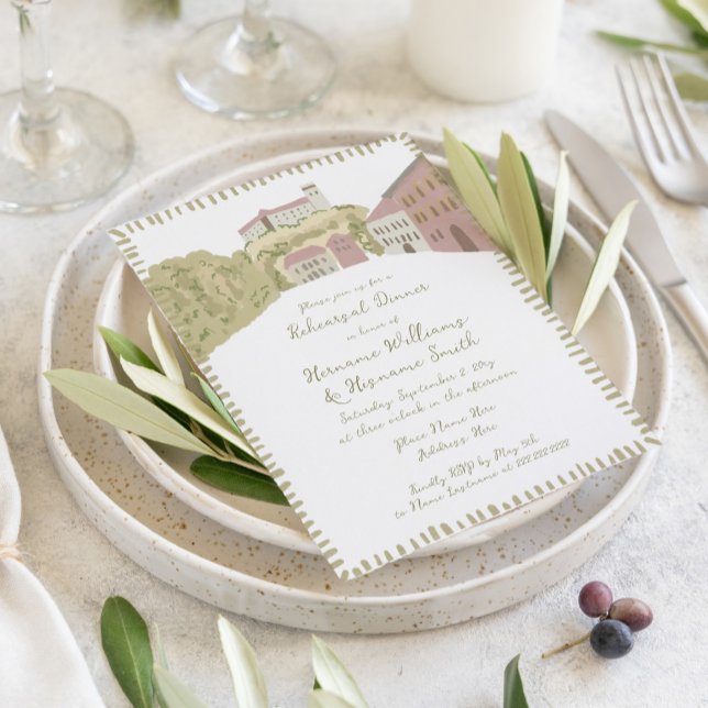 Invitación Cena de la cena con el castillo dibujado a mano ca (Subido por el creador)