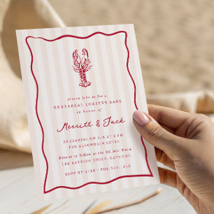 Invitación Cena de la cena de la crema de bogavante de doodle
