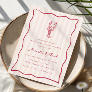 Invitación Cena de la cena de la crema de bogavante de doodle