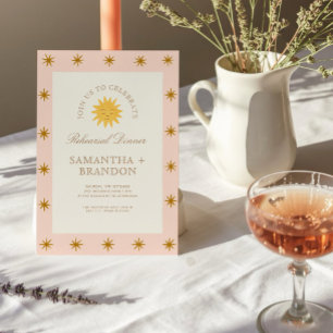 Invitación Cena de la cena de los ensayos folclóricos celeste