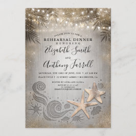 Invitación Cena de la cena de prueba de la playa tropical del