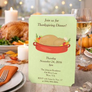 Invitación Cena de la Familia de Acción de Gracias