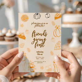 Invitación Cena de la fiesta de los Días de la Amistad en oto