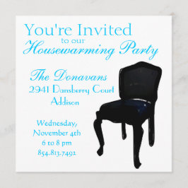 Invitación Cena de la silla como estreno de una casa