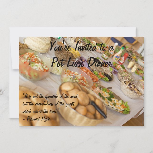 Invitación Cena de la suerte de la foto (Anverso)
