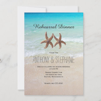 Invitación Cena de los ensayos Ocean and Beach