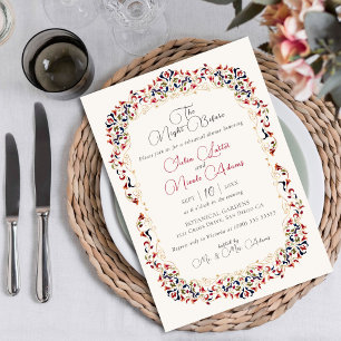 Invitación Cena de Lujo Botánico Floral Paisley Ensayo