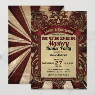 Invitación Cena de Misterio de Asesinato