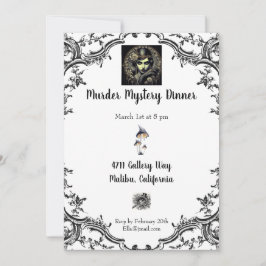 Invitación Cena de misterio del asesinato