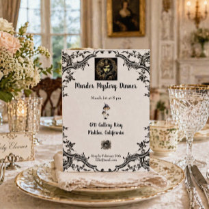 Invitación Cena de misterio del asesinato