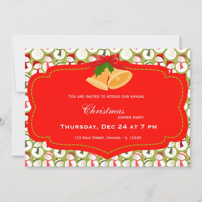 Invitación Cena de Navidad (Anverso)