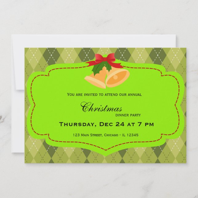 Invitación Cena de Navidad (Anverso)