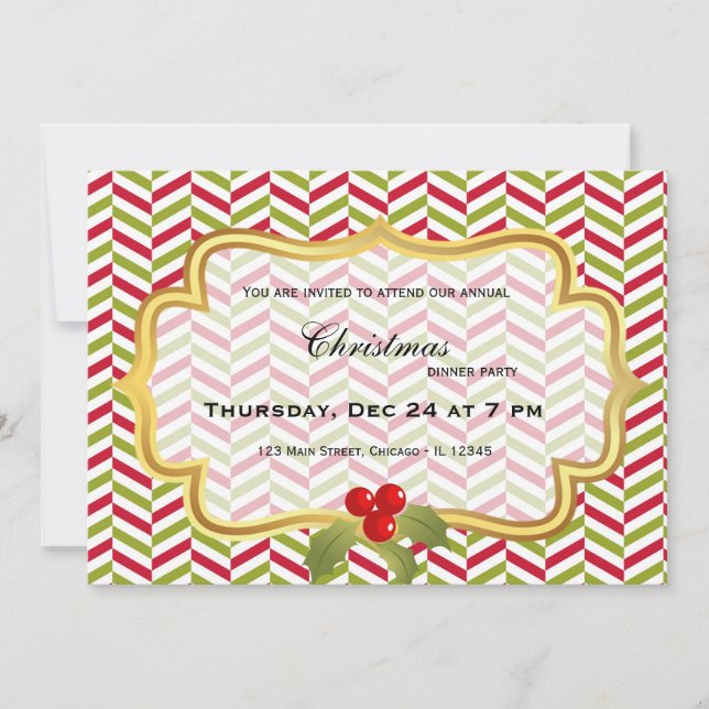 Invitación Cena de Navidad (Anverso)