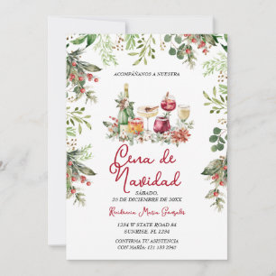 Invitación Cena De Navidad Cócteles De Navidad Fiesta Navideñ