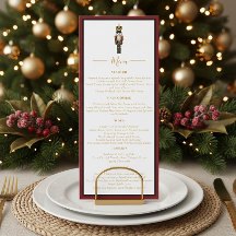 Cena de Navidad de Cascanueces Menú Rojo Negro