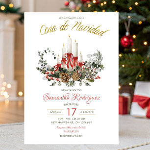 Invitación Cena de Navidad Mexicana Española