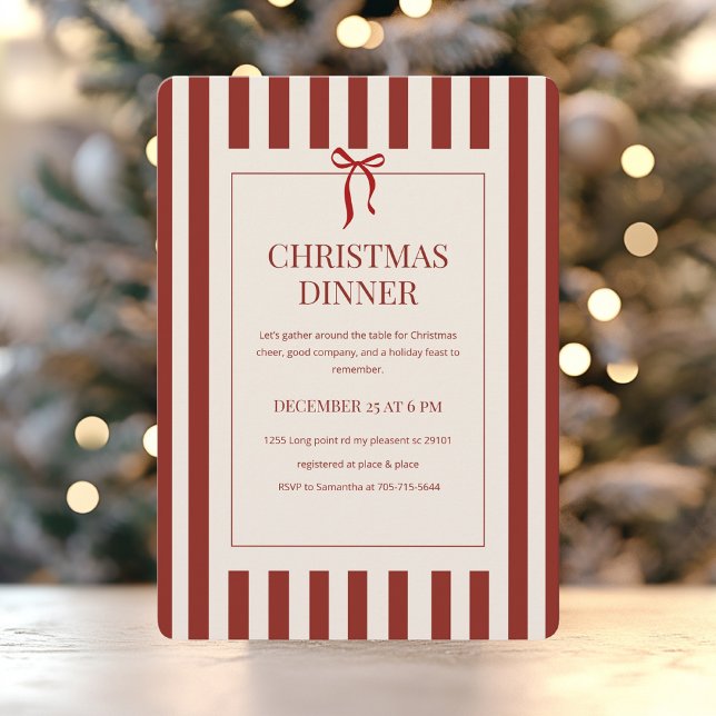 Invitación Cena de Navidad Roja (Subido por el creador)